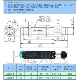 高效型油压缓冲器SC2525-2/3 AC2525