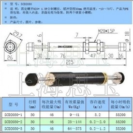 双向吸收缓冲器SCD2030-1/2/3
